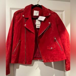 Mango Red Suede Jacket - NWT